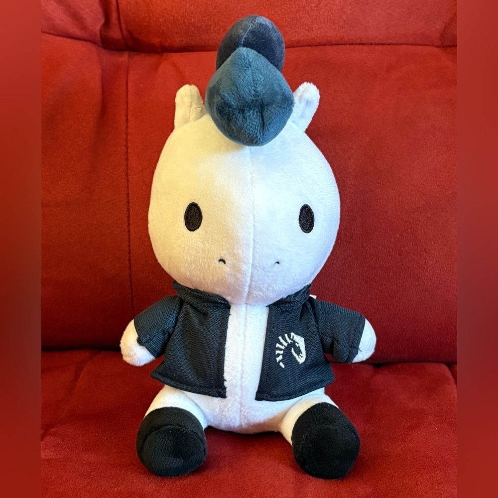 Team Liquid Official Mascot Plush Toy White Body Blue Hair & Team Liquid Jacket